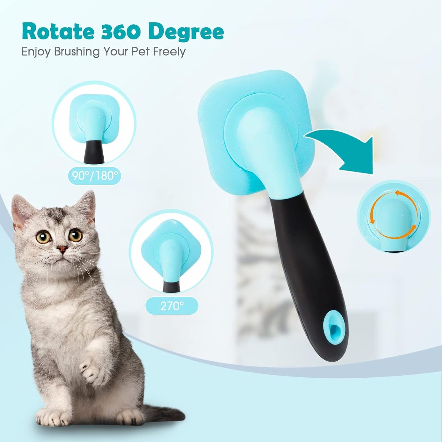 Dog Brush Gently Cleaning Pin Brush for Shedding Dog Hair Brush for Small Dogs Puppy