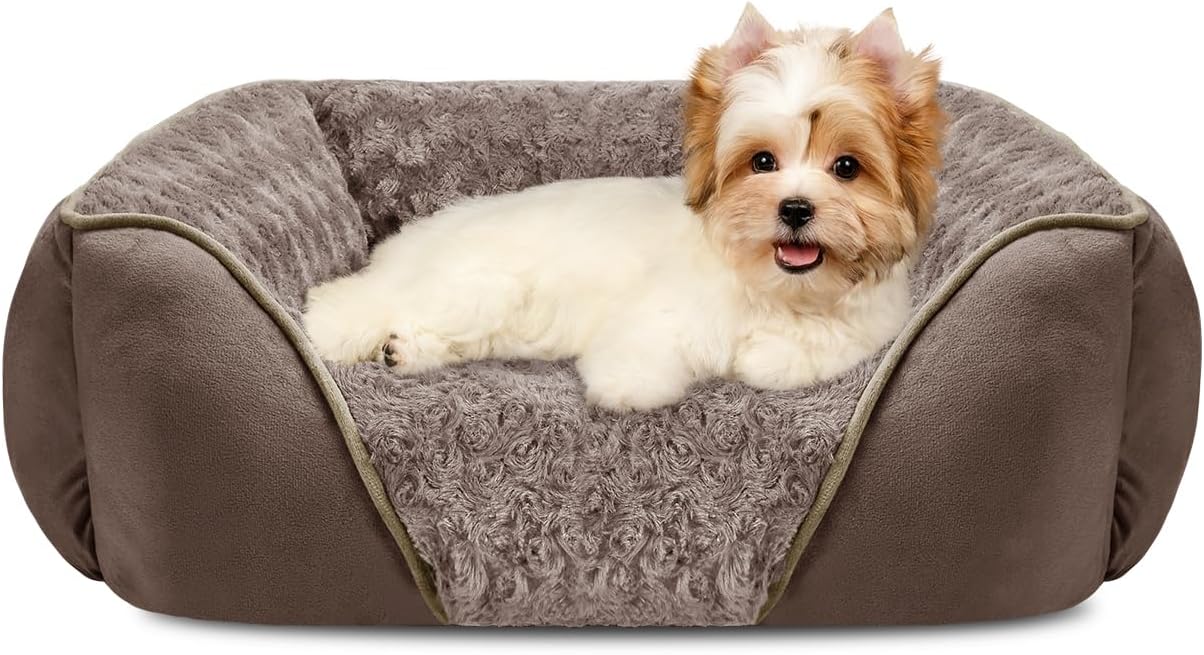 Dog Beds for Large Medium Small Dogs Cats, Rectangle Washable Orthopedic Dog Bed with Anti-Slip Bottom