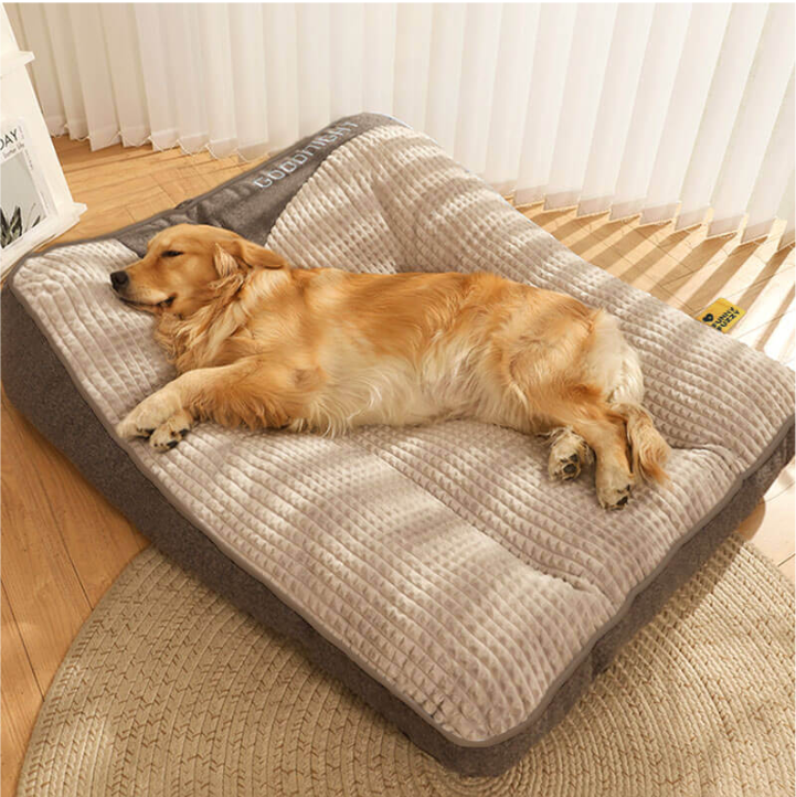 Large Thick Scratch-Resistant Dog Cushion Bed with Spine Support