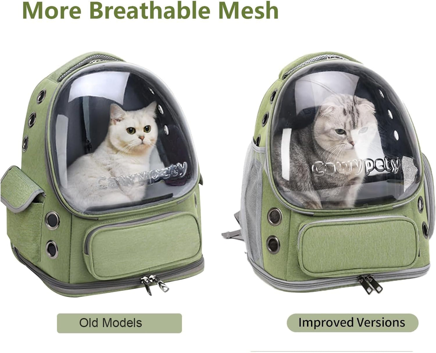 Breathable Cat Carrier Large Space Bubble Pet Backpack for Kitty Small Dog up to 15lbs