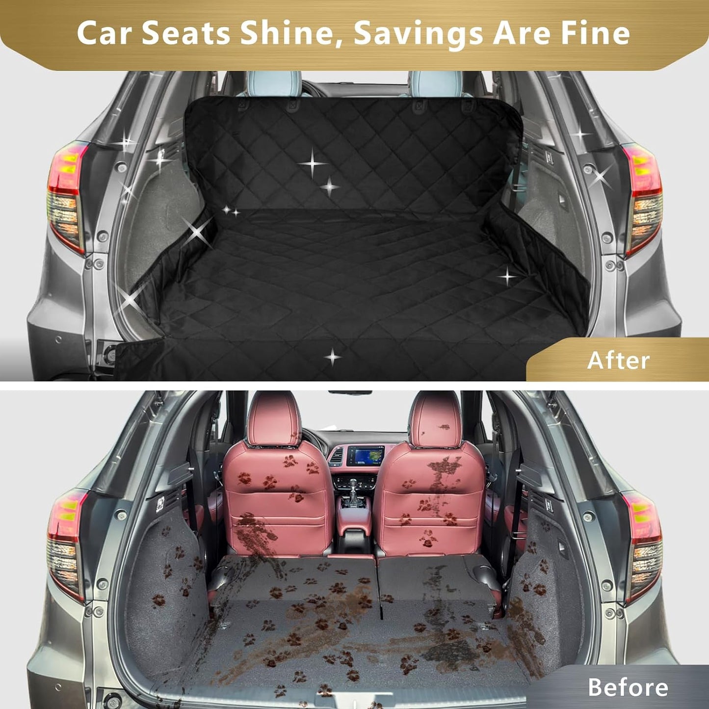 Water Resistant Pet Cover Dog Seat Mat SUVs Sedans Vans with Bumper Flap Protector