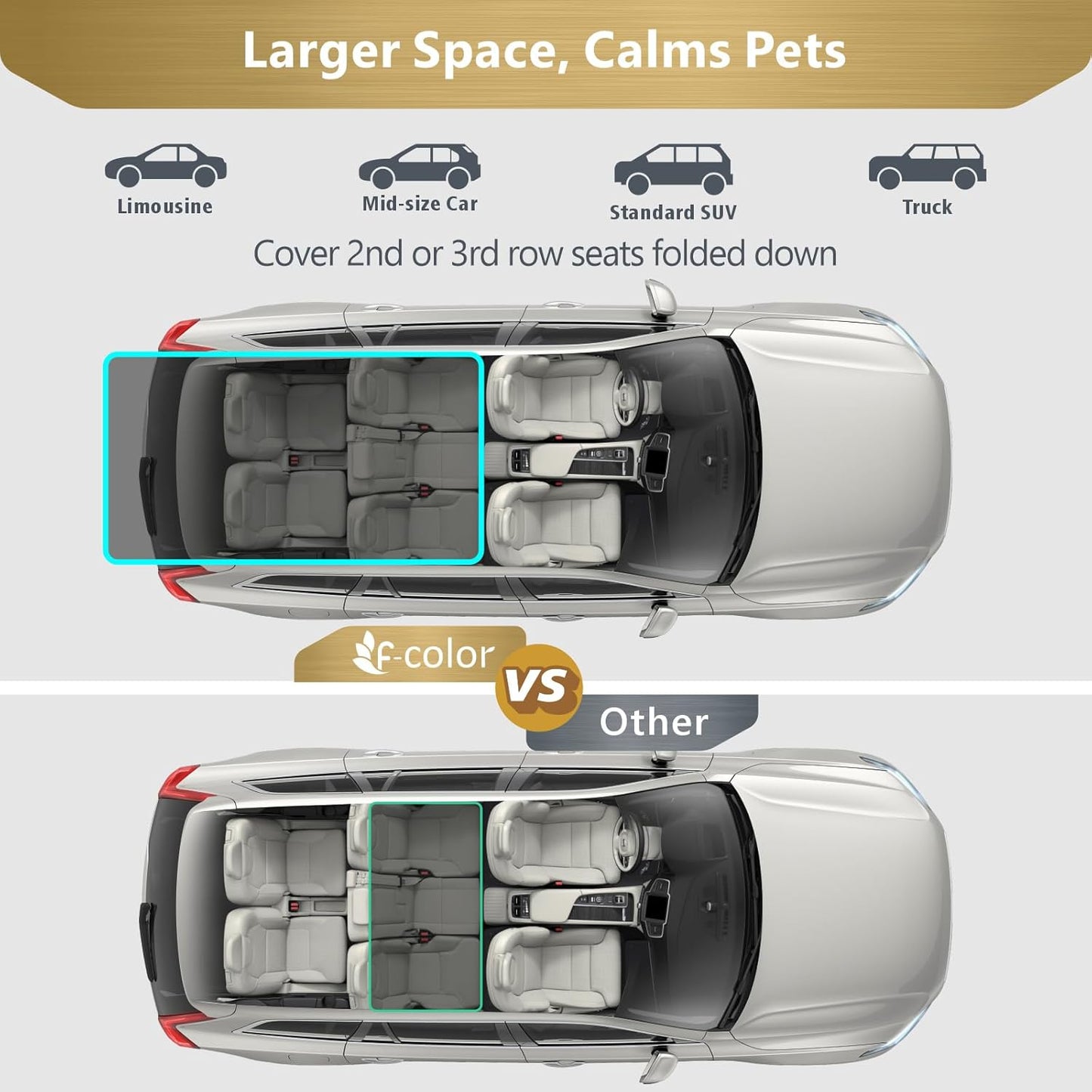 Water Resistant Pet Cover Dog Seat Mat SUVs Sedans Vans with Bumper Flap Protector