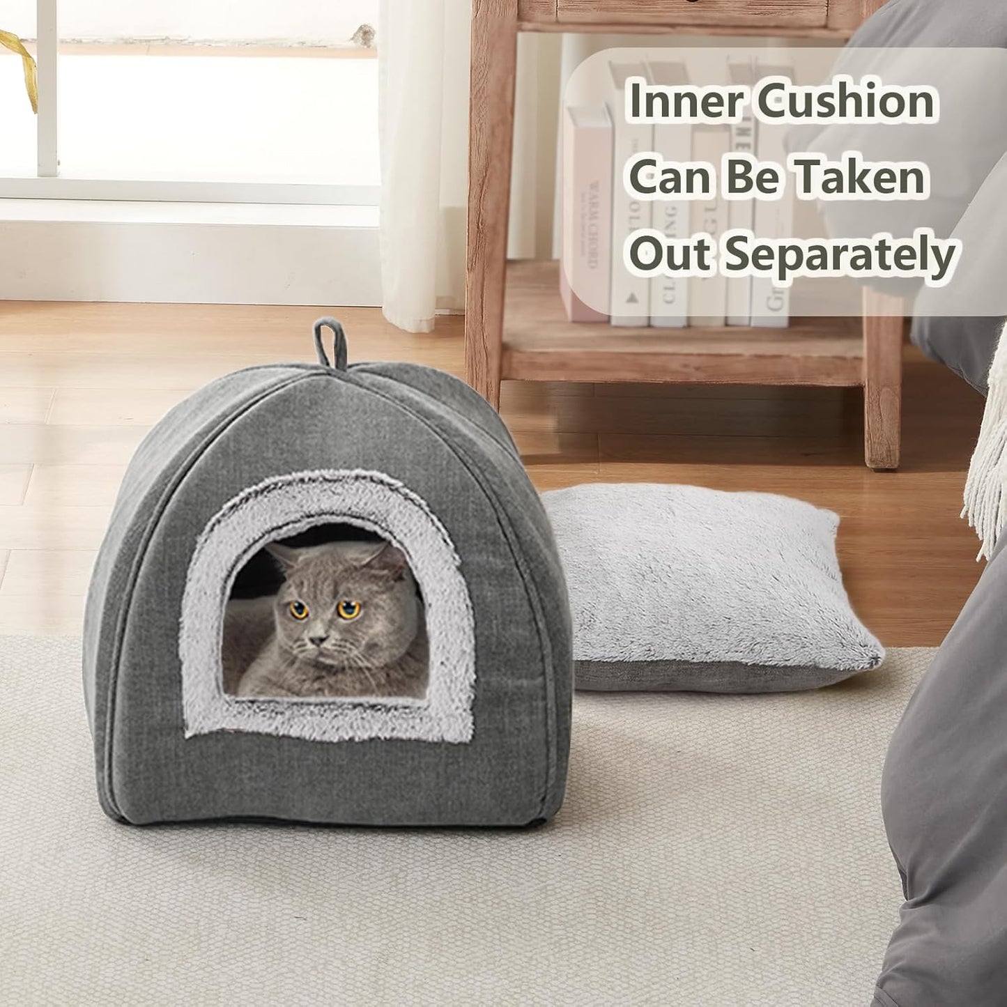 Cat Bed Cave-Cat Beds for Indoor Cats, Kittens and Small Pets,Soft and Warm Cats House