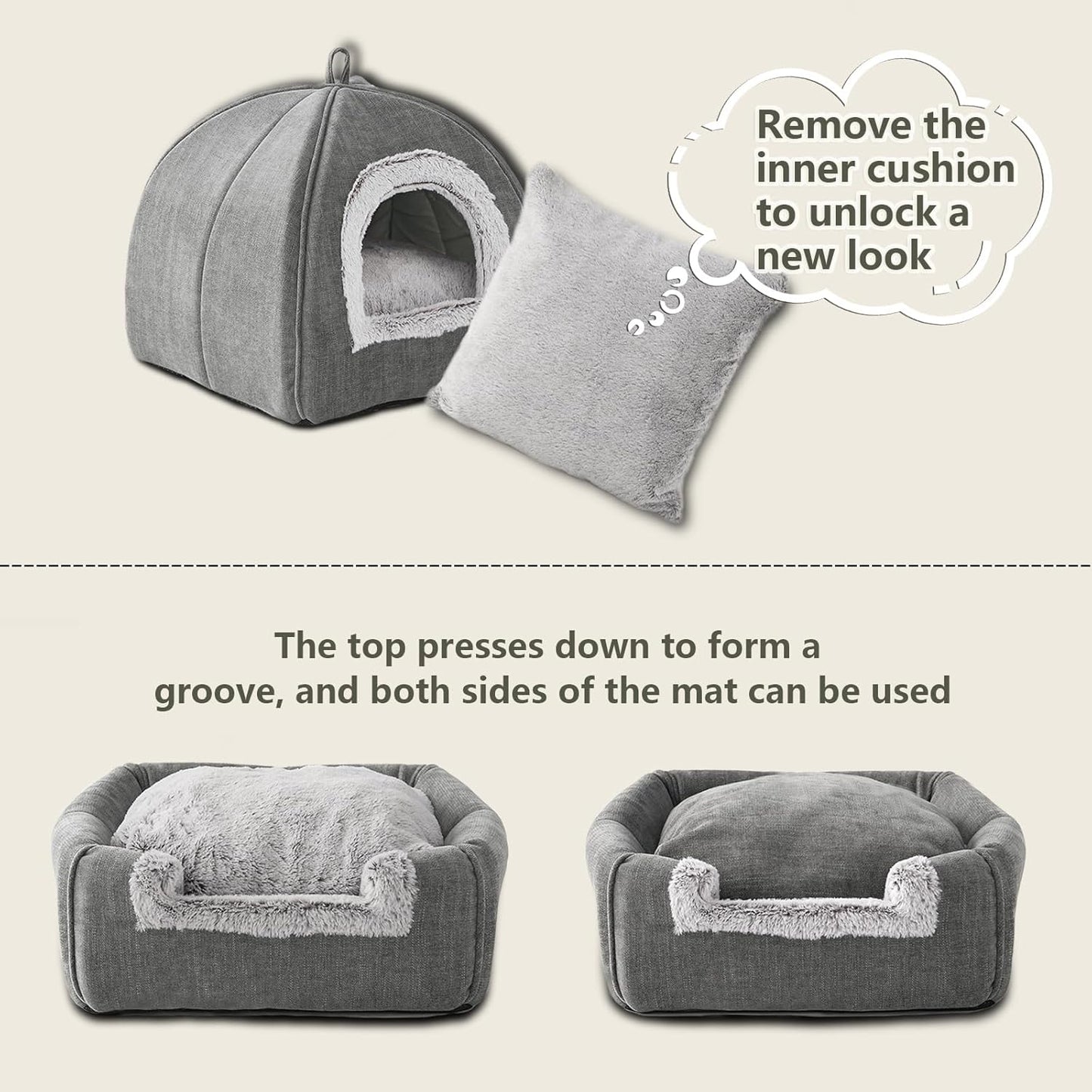 Cat Bed Cave-Cat Beds for Indoor Cats, Kittens and Small Pets,Soft and Warm Cats House
