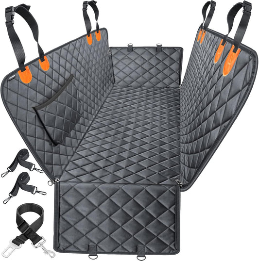 Dog Car Seat Cover for Pets 100% Waterproof Seat Cover Hammock 600D Heavy Duty Scratch Proof Nonslip