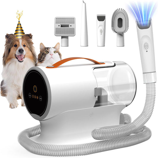 Dog Grooming Vacuum Kit,12000Pa Strong Pet Vacuum for Shedding,Grooming Hair Tools