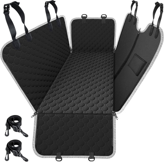Dog Car Seat Cover for Back Seat, 600D Heavy Duty Waterproof & Scratch-Resistant Dog Hammock