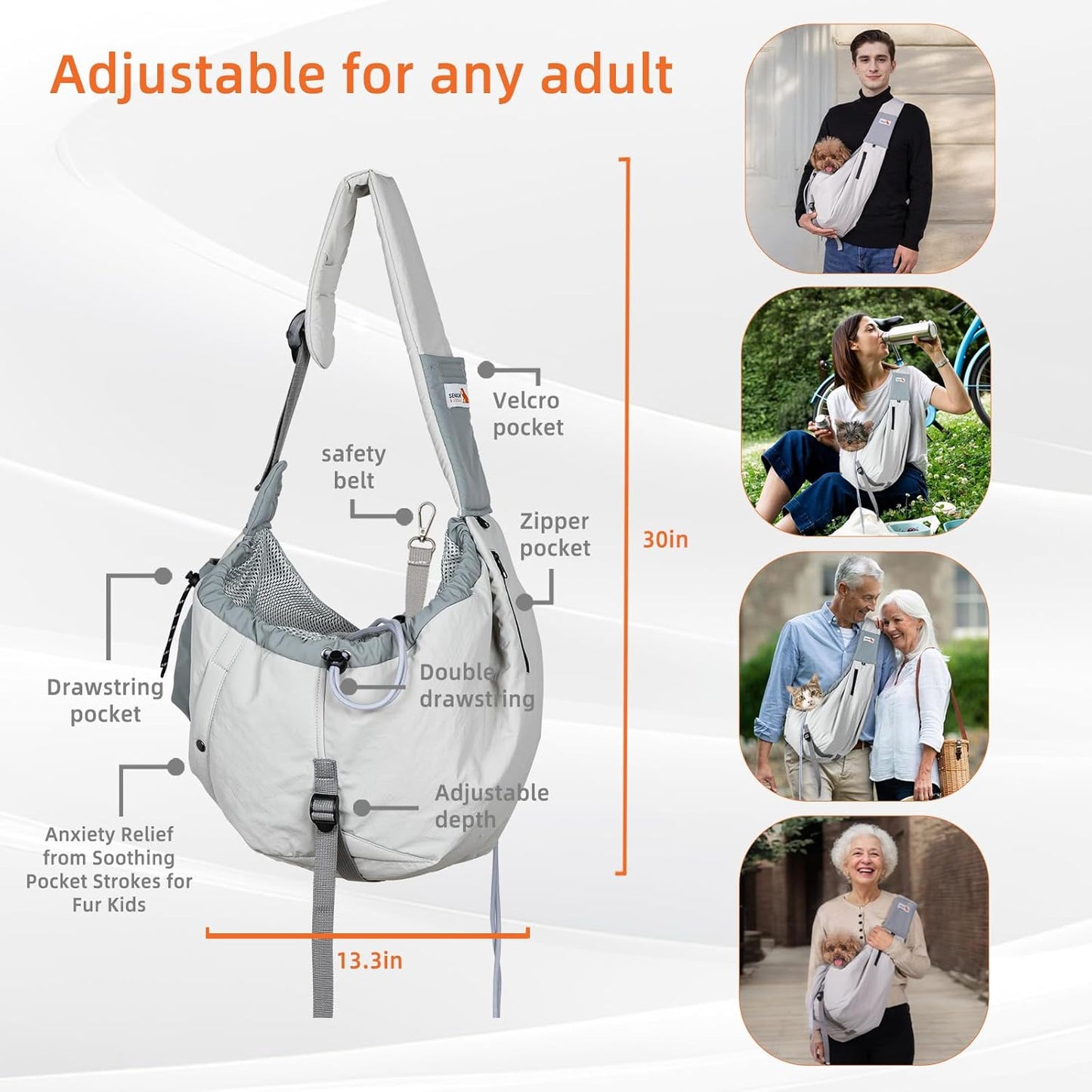 Puppy Carrying Backpack Pet Purse with Pockets Dog Carriers for Small Dogs & Cats Up to 20lbs