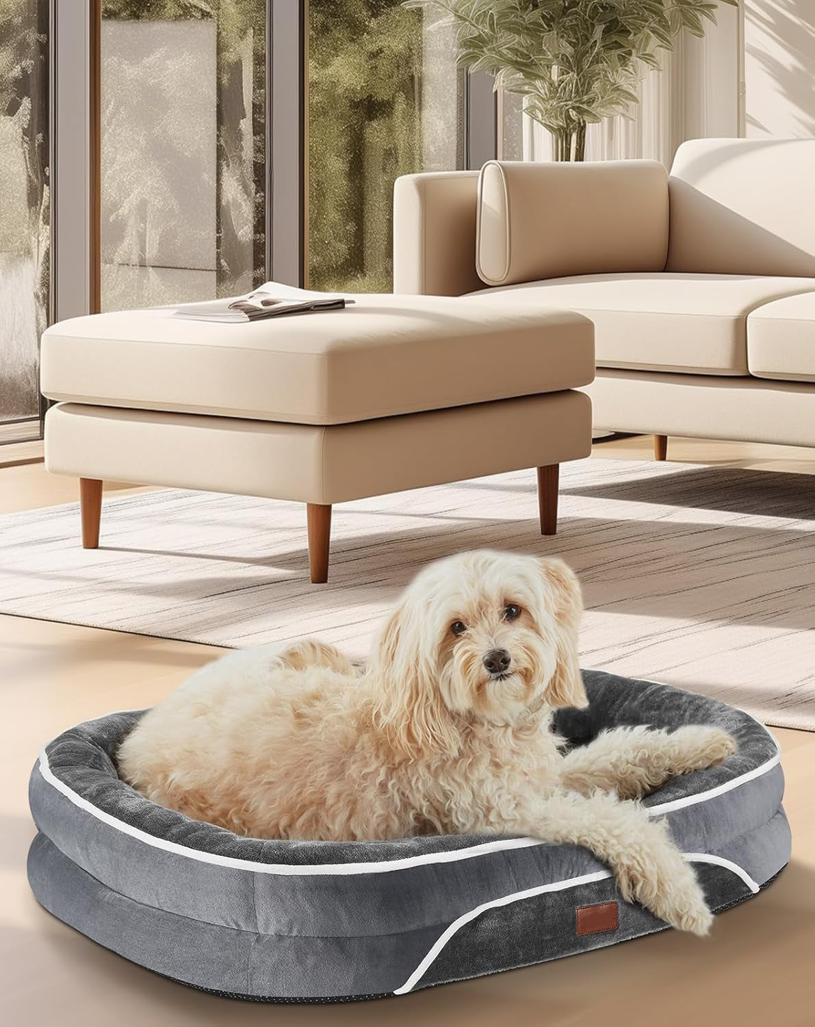 Orthopedic Dog Couch Pet Sofa Cat Beds with Comfort Foam Support, Washable Waterproof Removable Cover