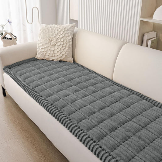 Couch Cover for Dogs Washable, Non Slip Fuzzy Pet Couch Covers for 3 Cushion Sofa Pet Friendly