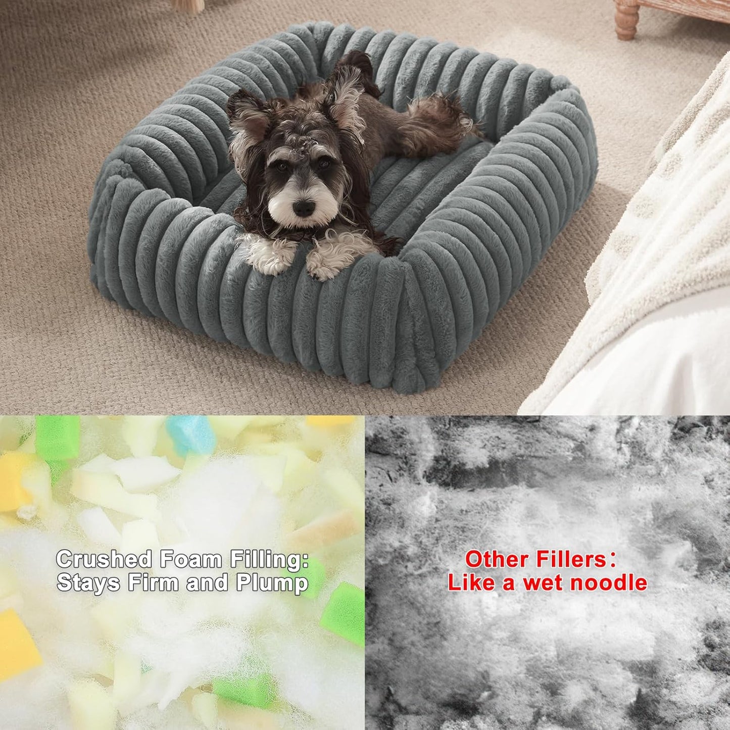Washable Orthopedic Dog Bed with Removable Cover