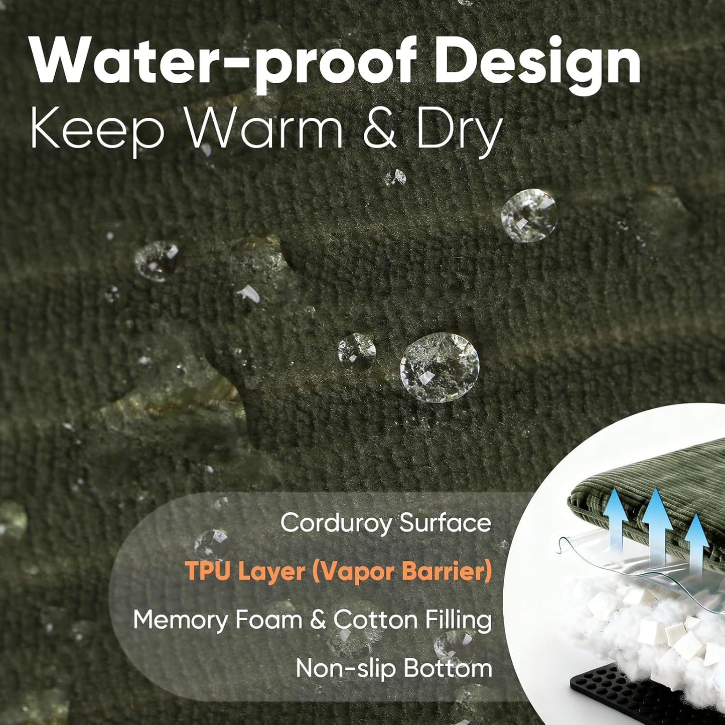 28in Waterproof Orthopedic Dog Beds Sofa for Small Dogs and Large Cats