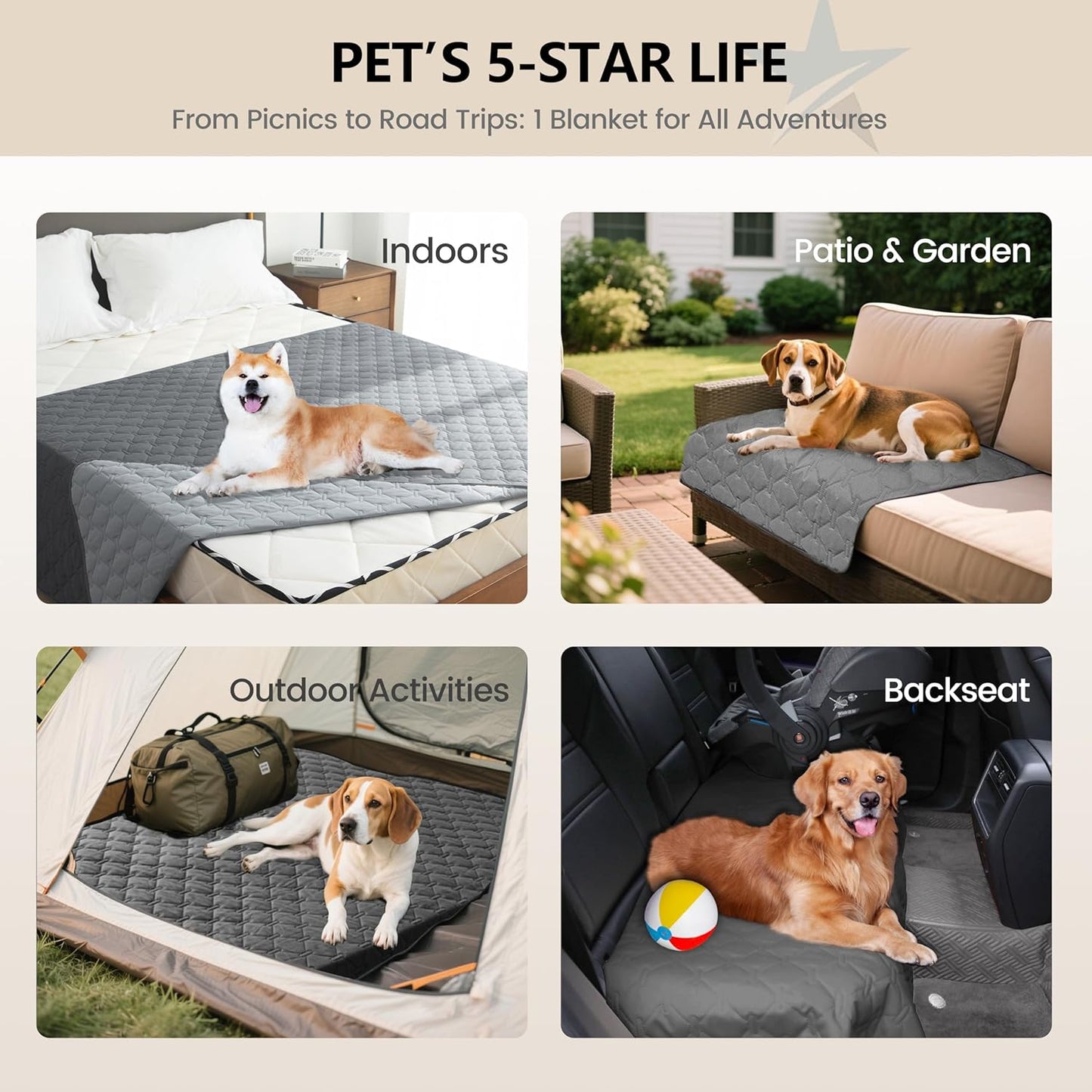 3X Stronger Waterproof Pet Blanket, Scratch Proof Furniture Protector for Dogs Cats