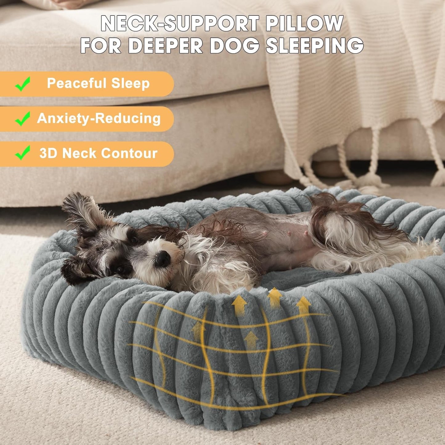 Washable Orthopedic Dog Bed with Removable Cover