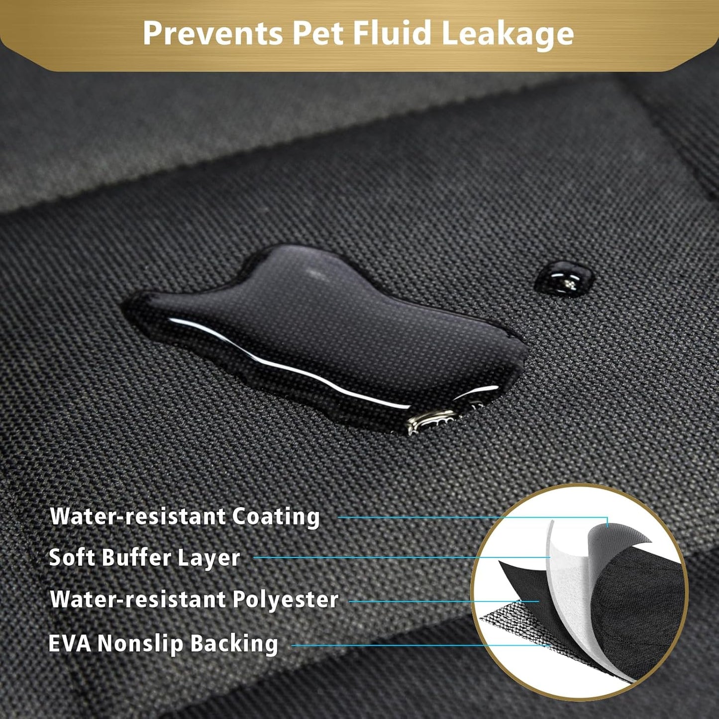 Water Resistant Pet Cover Dog Seat Mat SUVs Sedans Vans with Bumper Flap Protector
