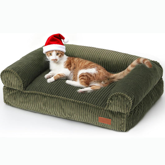 28in Waterproof Orthopedic Dog Beds Sofa for Small Dogs and Large Cats