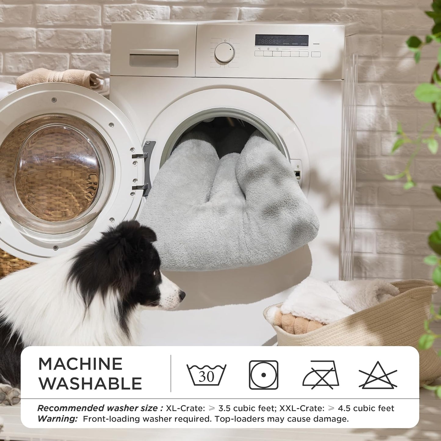 Comfort Fluffy Plush Pet Pillow Bed Kennel Pad with Non-Slip Bottom Washable