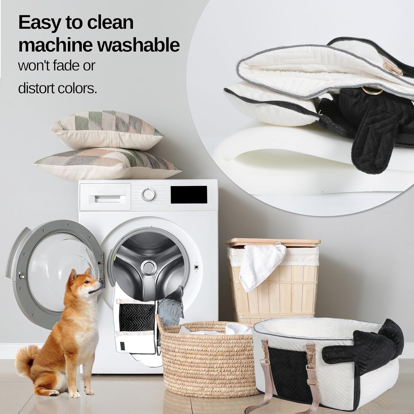 Dog Car Seat for Small Dogs Adjustable Portable Center Console Removable Cat Booster Cars Seats