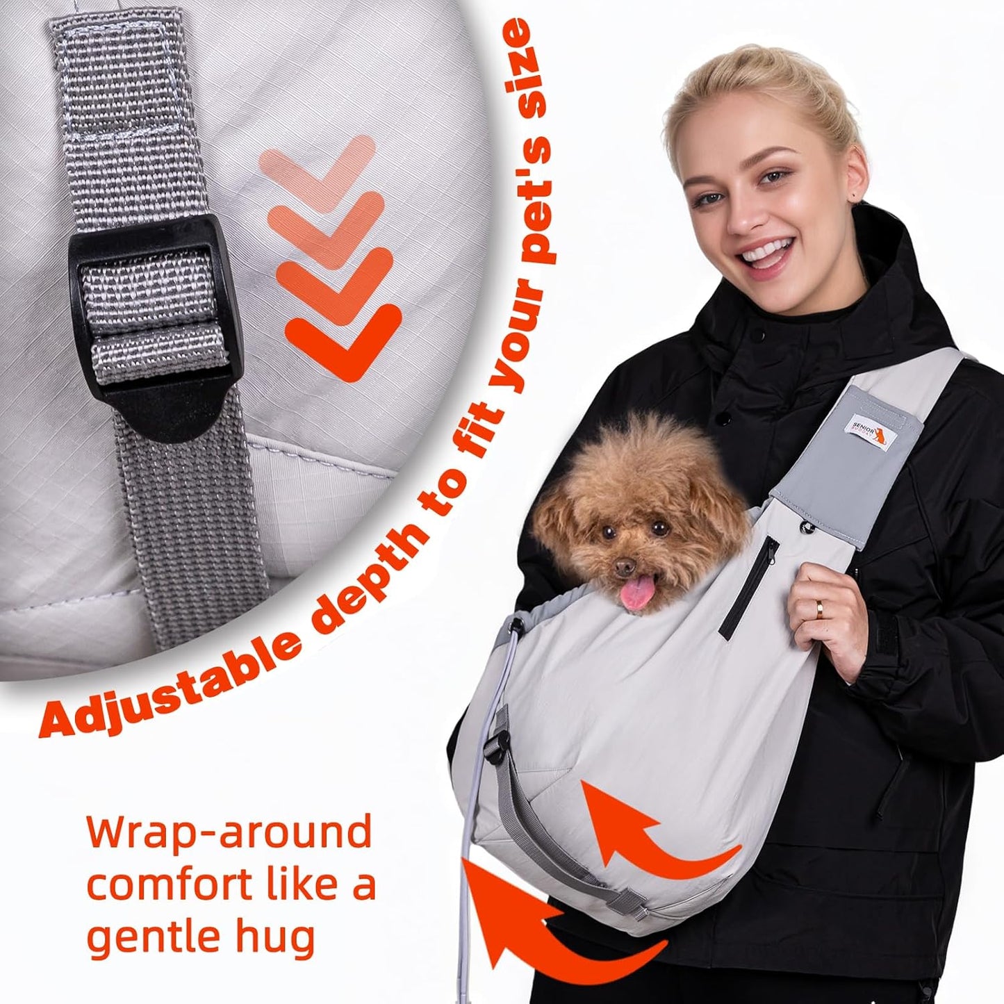 Puppy Carrying Backpack Pet Purse with Pockets Dog Carriers for Small Dogs & Cats Up to 20lbs