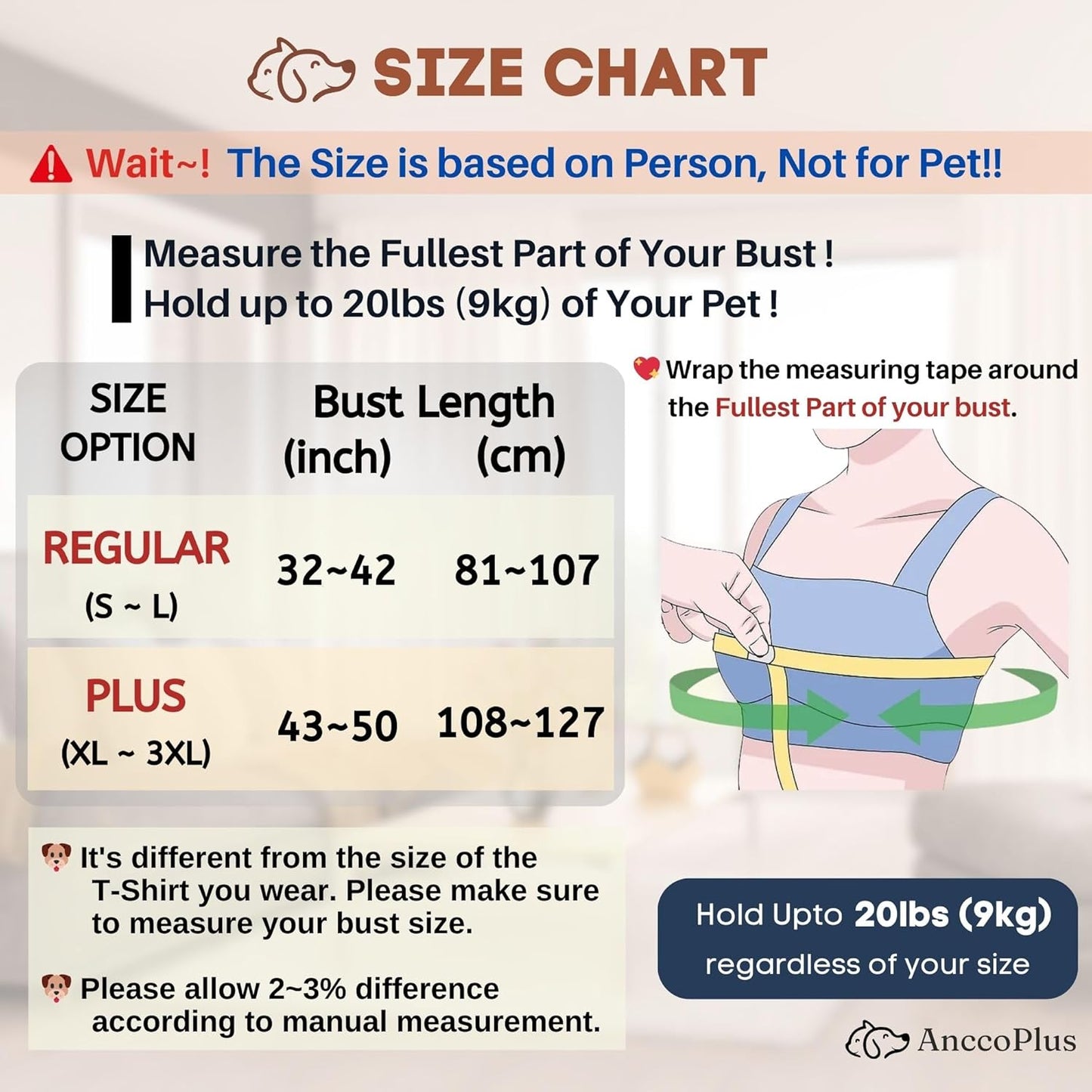 Dog Carrier for Small Dogs, Front Facing Dog Carrier Sling, Hands Free Cat Sling, Size Adjustable