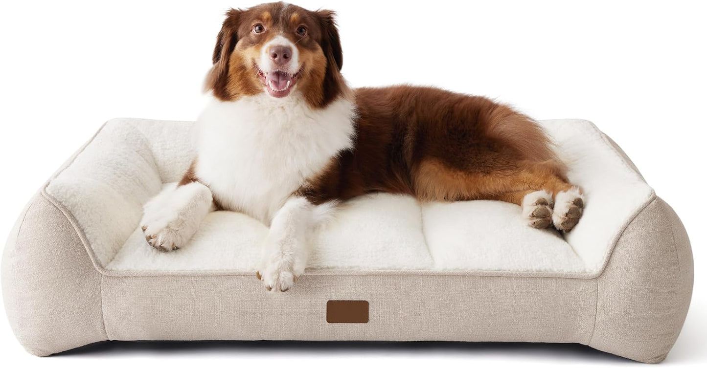 Beige Bed for UK-L Dogs