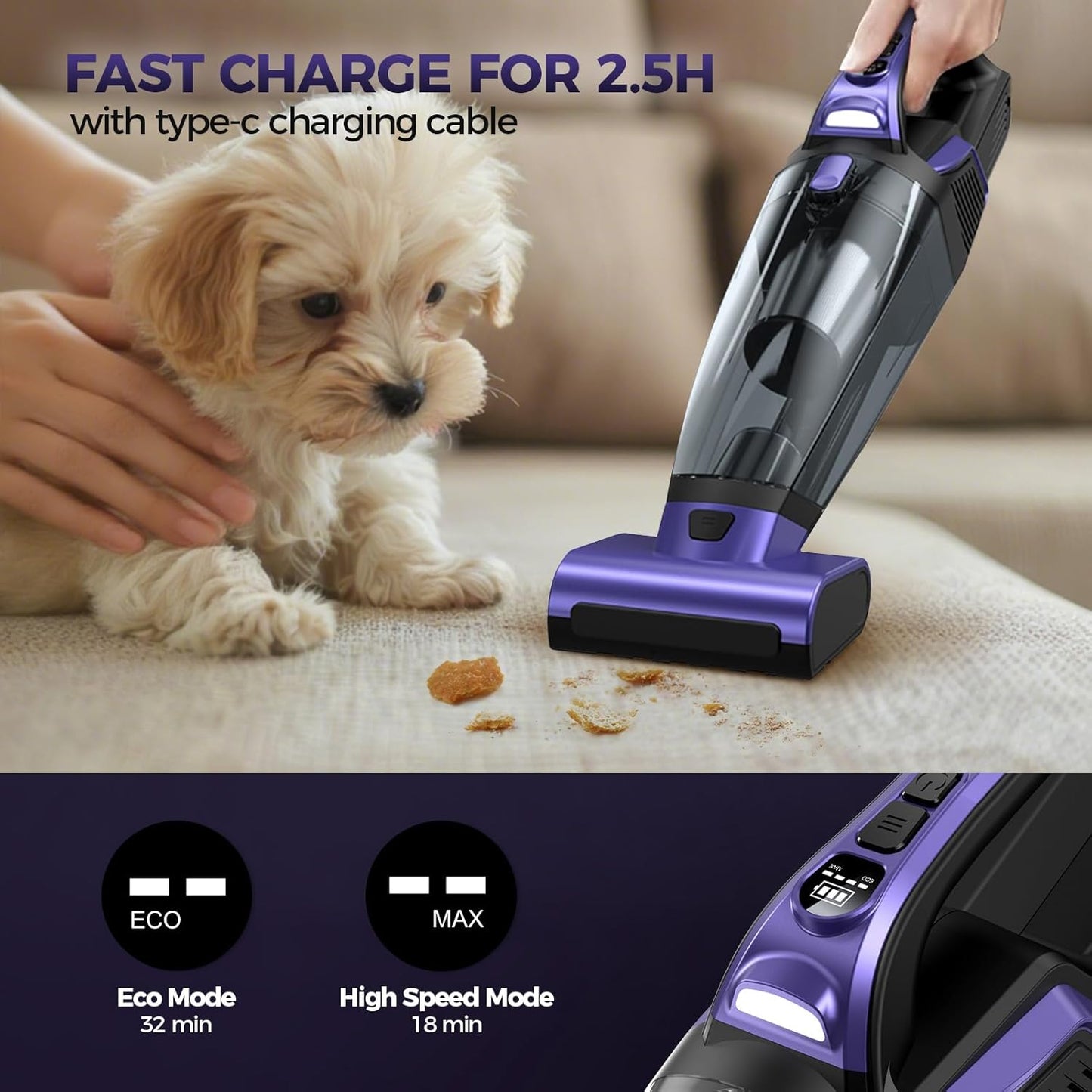 Dog Cat Hair Handheld Vacuum