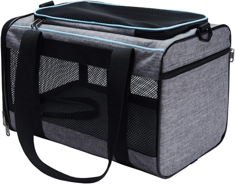 Grey Dog Carrier for Small Cat