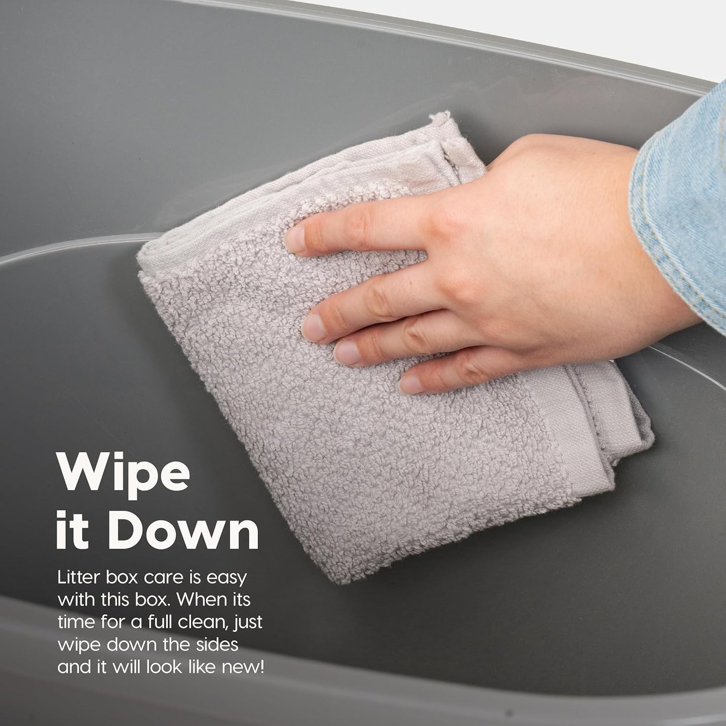 Large Enclosed with Litter Catching Lid and Scoop for dog