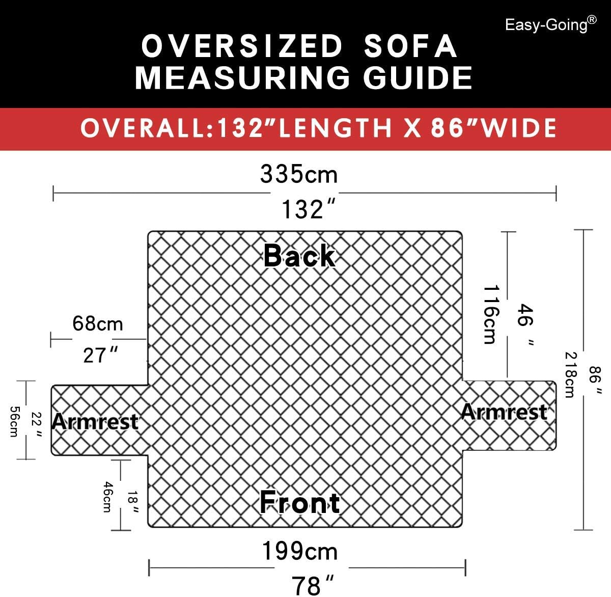 Size of Grey Washable Pet Couch Covers Indoor for Dogs