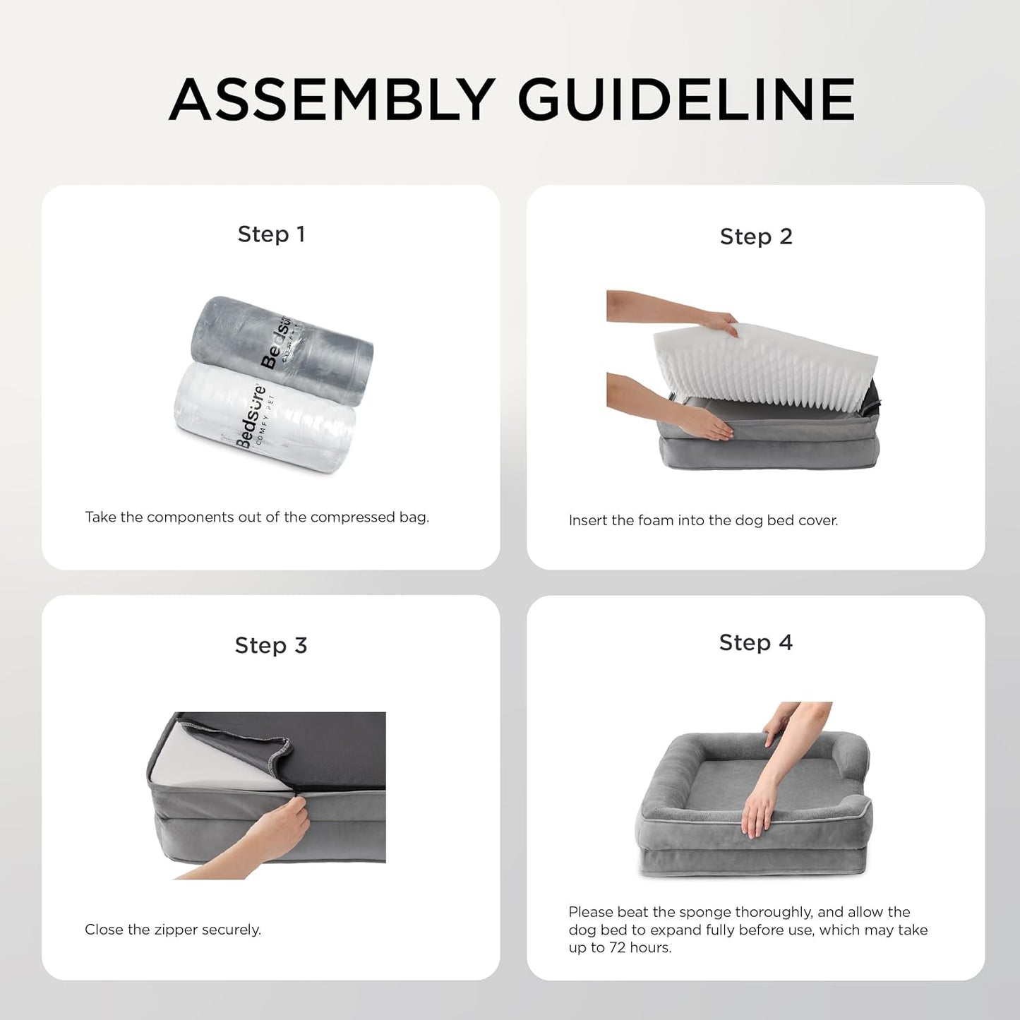 Size of Large Dog Comfort Pet Bed Sofa UK