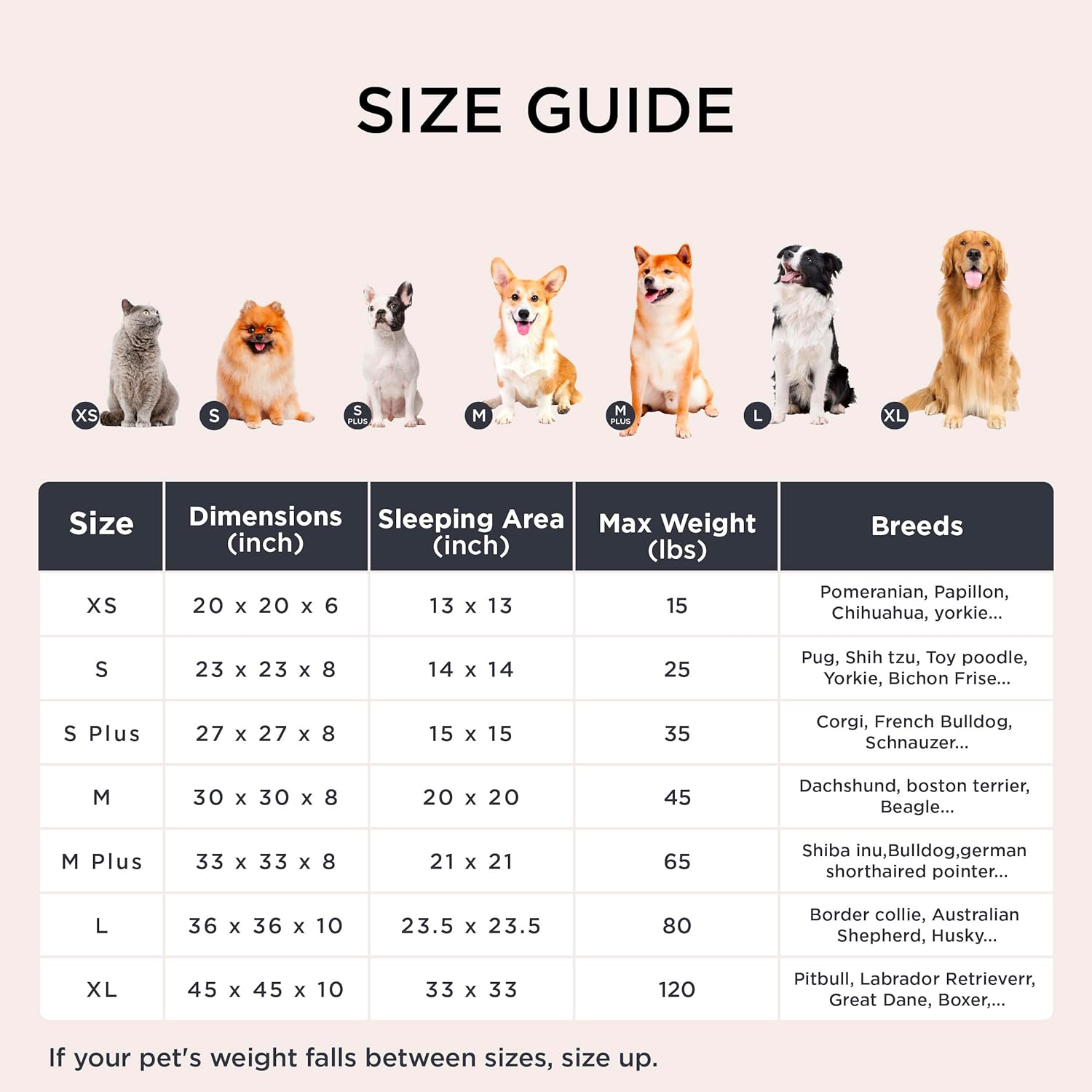 Size of Medium Dog Bed Anti-Slip