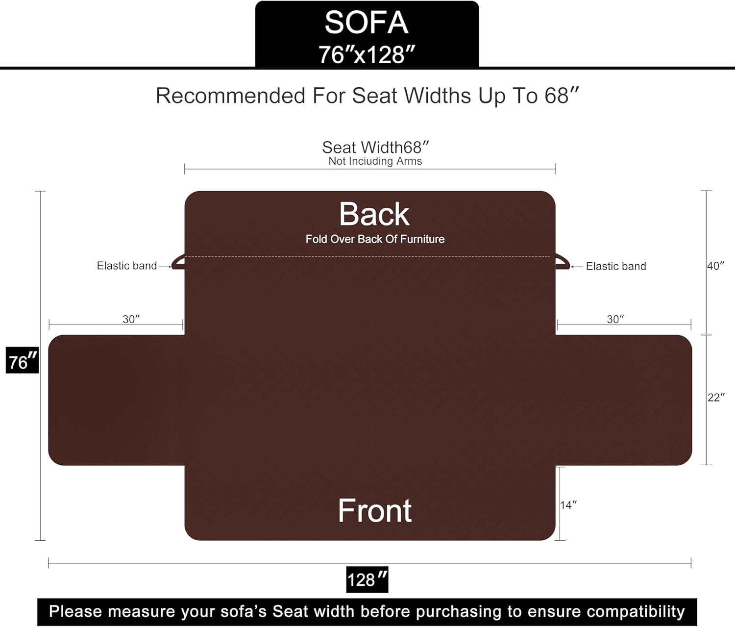 Size of Washable Pet Couch Covers Indoor for Dogs