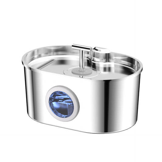 Dog Cat Water Fountain Stainless Steel: 2.6L Cat Fountain for Drinking - Pet Water Fountain for Dogs Cats Indoor